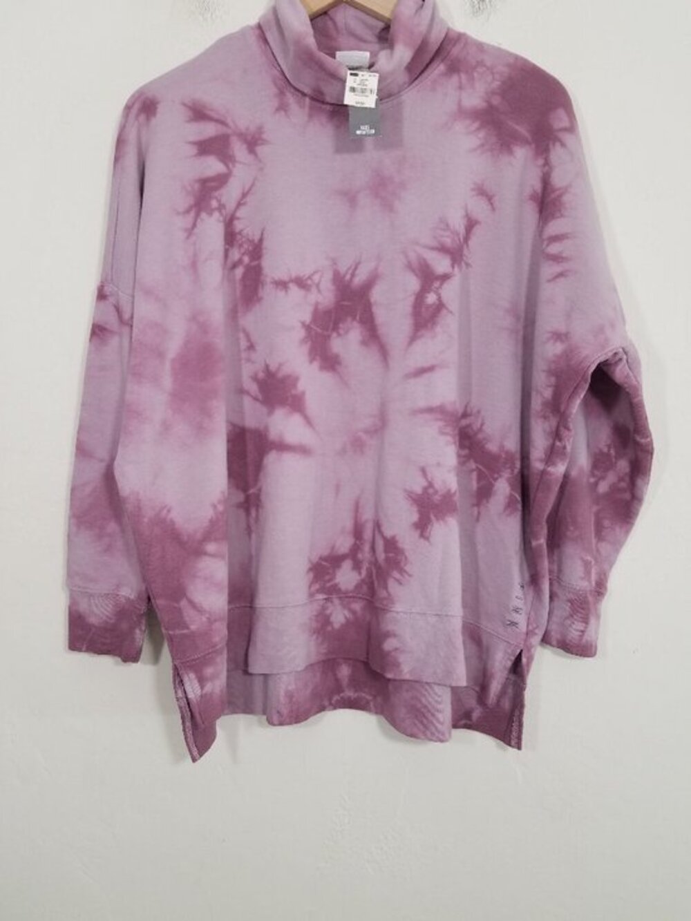 NWT PINK Victoria's Secret Oversized Tie-Dye Sweatshirt Pullover Size XS